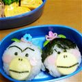 chururu's cooksnap of when they made キャラ弁 はなかっぱ ももかっぱちゃん.