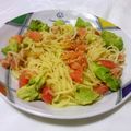 55夕張's cooksnap of when they made トマトとツナとアボカドの冷製パスタ.