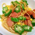 tamama1102's cooksnap of when they made オクラのバター醤油パスタ.