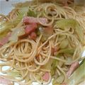 ゆずきももか's cooksnap of when they made ベーコンとキャベツの和風パスタ.