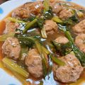 †あいママ†'s cooksnap of when they made 小松菜と肉団子の煮物.