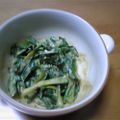 バシュフル's cooksnap of when they made にらのおしたしマヨネーズ醤油で.