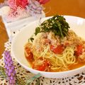 るるおか's cooksnap of when they made ツナトマトと紫蘇の冷製みぞれパスタ.