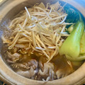 さすらい's cooksnap of when they made 豚ともやしの白だし無限ごま油鍋.