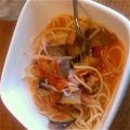 ひひろち's cooksnap of when they made 味噌がみそ♪茄子とトマトの冷製パスタ♪.