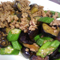 sanama0826's cooksnap of when they made 茄子とオクラのそぼろあん炒め.