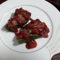 神崎久遠's cooksnap of when they made シリコンスチーマーで♥ピーマンの肉詰め.