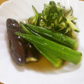 Chisa−Rin's cooksnap of when they made なすとオクラのお浸し☆山形「だし」風.