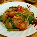たるこちゃん's cooksnap of when they made ゴーヤと茄子、豚バラのスタミナ炒め.