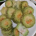 miccoの手料理♪'s cooksnap of when they made ゴーヤ海老しんじょう☆天ぷら.