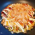 ☆バッチ☆'s cooksnap of when they made 米粉と豆腐で卵なしのお好み焼き.