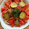 大王イカ's cooksnap of when they made ウインナー・トマト・茄子のオリーブパスタ.
