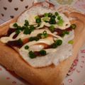 rie-tin's cooksnap of when they made 目玉焼きトースト。.