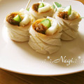 矢切のねぎちゃん's cooksnap of when they made ✿梅とキュウリのちくわ巻き✿.