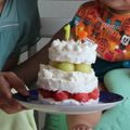 マロン＊モカ's cooksnap of when they made 苺のない季節に！1歳の誕生日ケーキ♡.