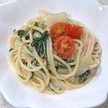 RoomA's cooksnap of when they made 鶏ハムと水菜のトマトスパ.