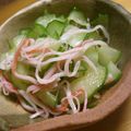 marilin36's cooksnap of when they made あと１品に☆きゅうりとかにかまの酢の物.