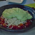 よっしゃん's cooksnap of when they made 冷製サルサパスタ★アボカドムース添え.