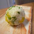 かよひこ's cooksnap of when they made たくあんと大葉のおにぎり.