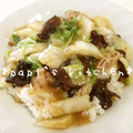 papikun's cooksnap of when they made 白菜と豚肉ときくらげのあんかけ丼.