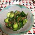 yauikri's cooksnap of when they made 茄子と胡瓜の梅しそ和え.