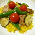 ruruyun's cooksnap of when they made お野菜たっぷりターメリックドライピラフ.
