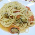 Machalin's cooksnap of when they made 簡単なのにうまっ♪なすトマトパスタ.