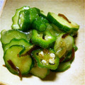 おかけこ's cooksnap of when they made 和えて簡単♪キュウリとオクラの昆布和え.