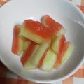 ✿まあちゃん✿'s cooksnap of when they made エコ　☆　スイカの皮のお漬物.