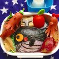 豆田芽衣子's cooksnap of when they made くじらお弁当（キャラ弁）（幼稚園）.