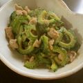 noocafe's cooksnap of when they made ✿ゴーヤと豚肉のウマ味噌炒め✿.