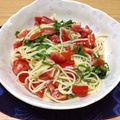 じゅじゅくう's cooksnap of when they made トマトと大葉の冷製パスタ.