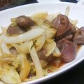 のり花's cooksnap of when they made またまた！砂ずりと春キャベツの塩麹炒め.