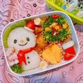 LUCKママ's cooksnap of when they made クリスマスに♪雪だるまちゃん＊キャラ弁.