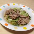 らむ（・×・）'s cooksnap of when they made チンゲン菜と豚肉のうまうま炒め♪.