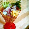 はなねぇさん's cooksnap of when they made 記念日に♪可愛いパフェ風ちらし寿司.