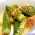 kny♯'s cooksnap of when they made ＊おつまみに＊オクラのお浸し＊.