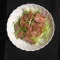 chikomon's cooksnap of when they made ♡水菜とベーコンのぅまうまサラダ♡.