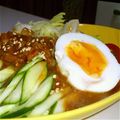 25250025's cooksnap of when they made ＊簡単＊ジャージャー麺風うどん＊.