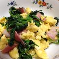 ちかぼ♪'s cooksnap of when they made ほうれん草卵炒め（ニンニクバター風味）.