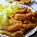ねっちゃんっ's cooksnap of when they made 揚げてもヘルシー♡鶏ささみのゴマ酢和え.