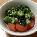 みちゃコ's cooksnap of when they made 冷して美味トマトのオクラとモロヘイヤかけ.
