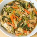 はじめmama's cooksnap of when they made なんでも葉と油揚げの煮びたし.