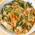 はじめmama's cooksnap of when they made なんでも葉と油揚げの煮びたし.