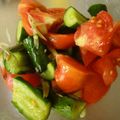 kusumasu's cooksnap of when they made 調味料１つ。キュウリ・茗荷・トマトの漬物.