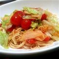 レッドくま's cooksnap of when they made あるもので簡単旨いΨサラダうどんΨ.