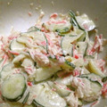 J・0505's cooksnap of when they made かにかまときゅうりのマヨポン和え.
