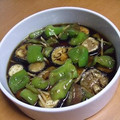 REDREX's cooksnap of when they made なすとピーマンのごま油で焼き揚げ浸し.