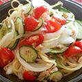 fukudoru's cooksnap of when they made トマトとキュウリの冷製パスタ.