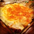 yumoarashi's cooksnap of when they made 餃子の皮で、簡単モチモチラザニア.